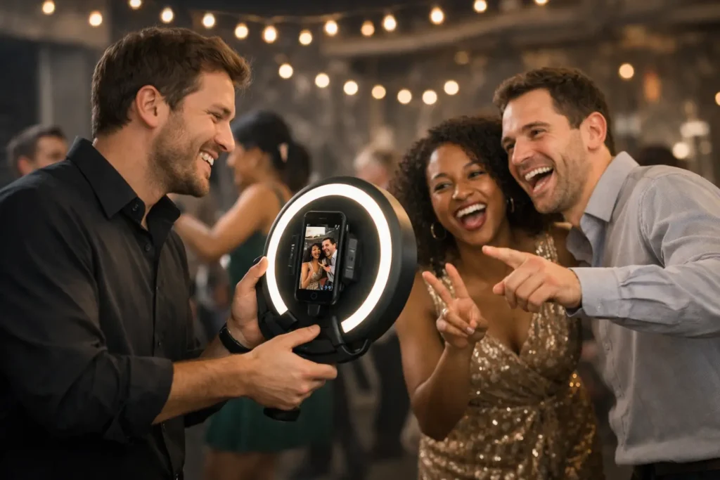 Roaming Photo Booth Rental That Gets Guests Moving